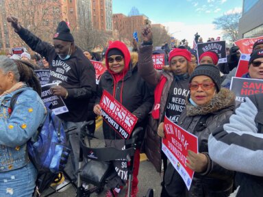 'Wrong, wrong, wrong'; healthcare workers, electeds rally against possible SUNY Downstate closure