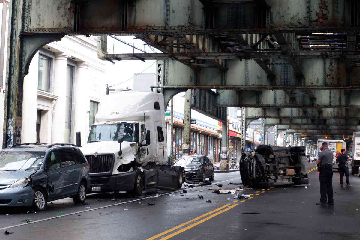 bushwick scene where cyclist was hit