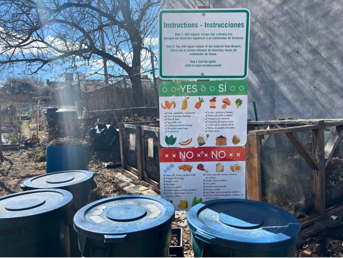 compost bins at myrtle village green