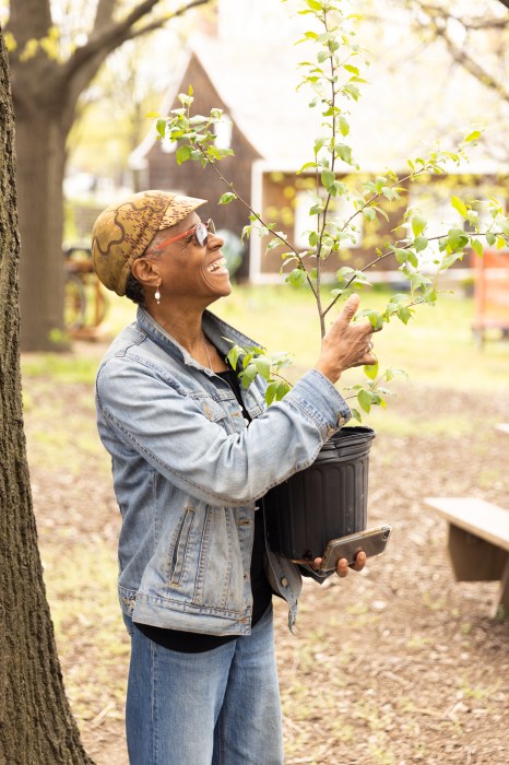 It's all smiles for free trees during Earth Month.