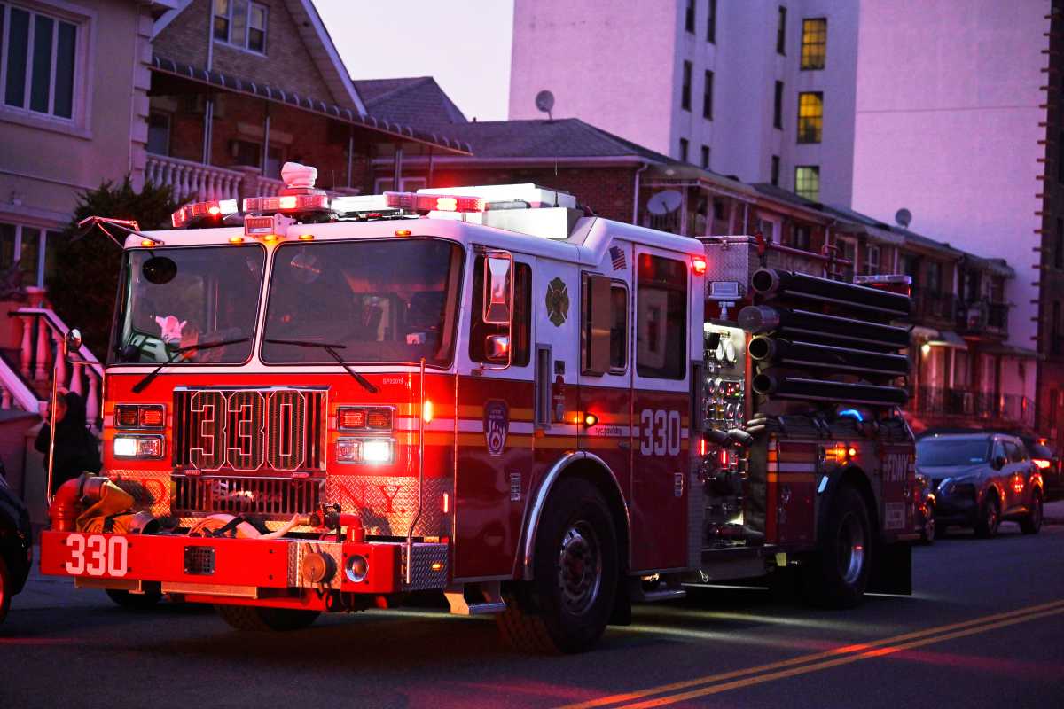 fire truck in bath beach