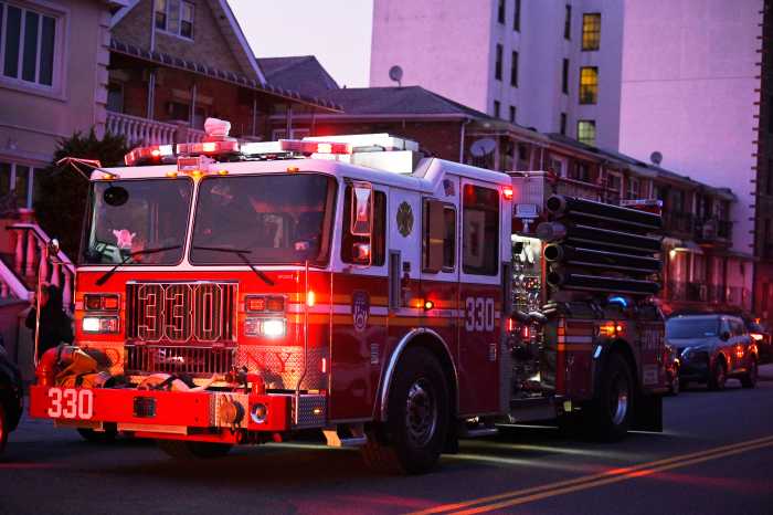 fire truck in bath beach