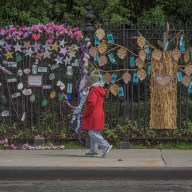covid memorial at Green-Wood Cemetery