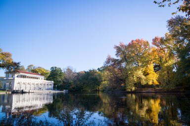 Boathouse and Lake at Prospect Park
