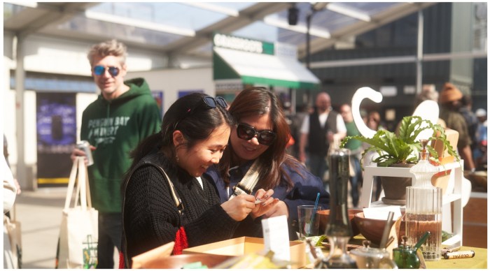 people look at marijuana at MARY Fest on 4/20