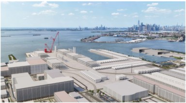 A rendering of the South Brooklyn Marine Terminal - construction is expected to be completed by the end of 2026