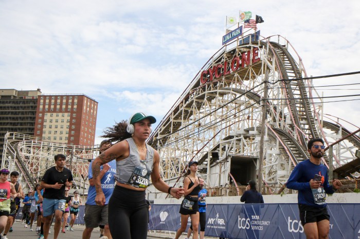 runner passing the cyclone