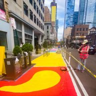Vibrant asphalt art is making its way to Downtown Brooklyn streets.