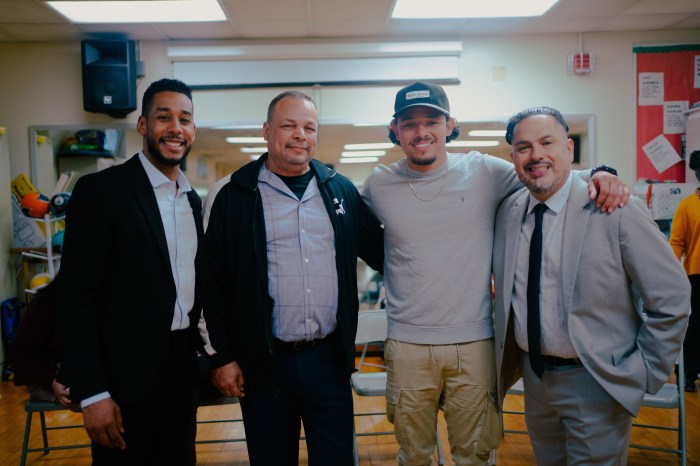 Anthony Ramos and Borough President Antonio Reynoso bring back after school theater program with $40,000 donation. 