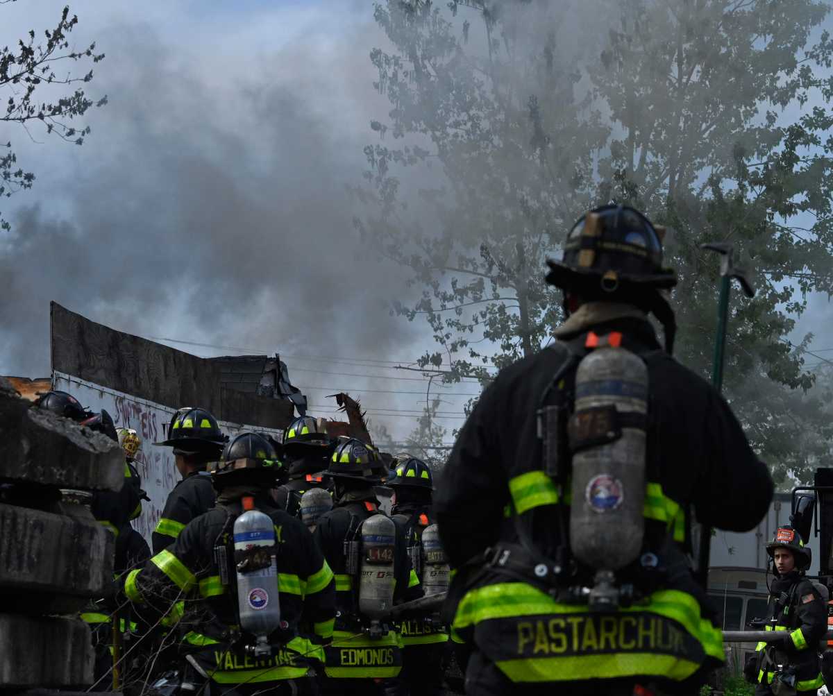 garage fire in The Hole East New York