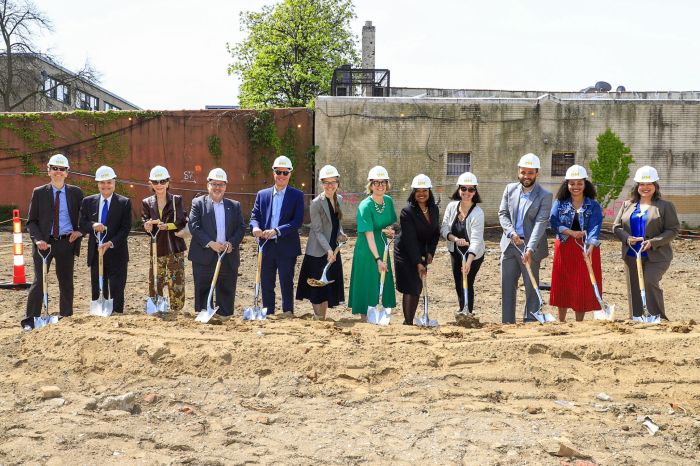 groundbreaking at marcus garvey apartments in brownsville