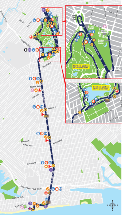 brooklyn half marathon course map