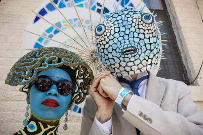 people dressed up for mermaid parade