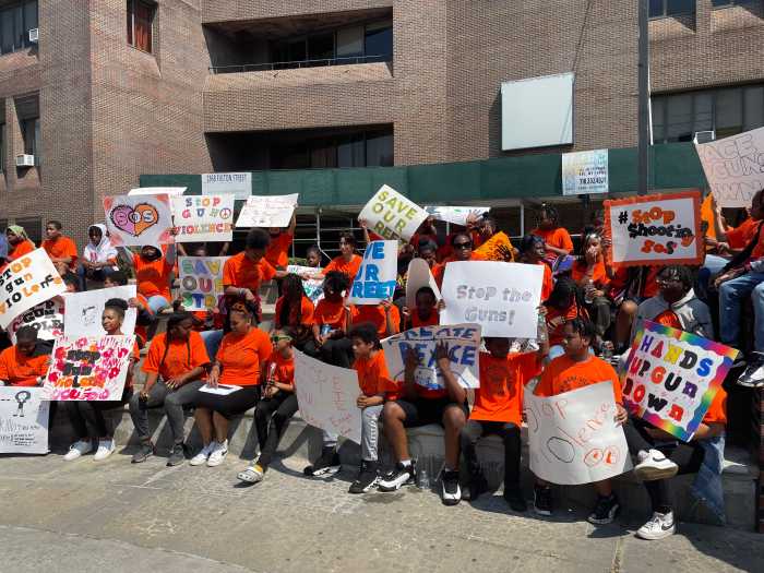 Crown Heights students gun violence walkout