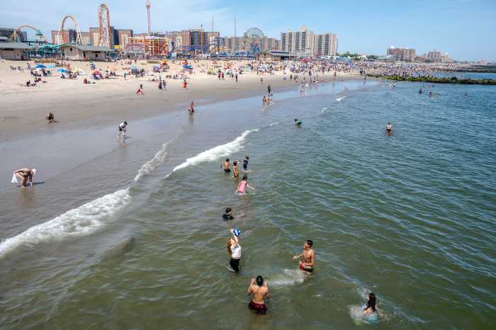 beachgoers in brookyn