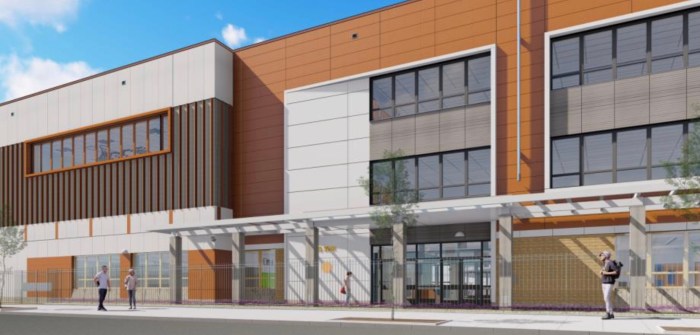 rendering of john dewey middle school in gravesend