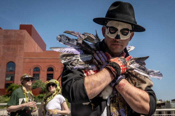 attendee at gowanus art parade