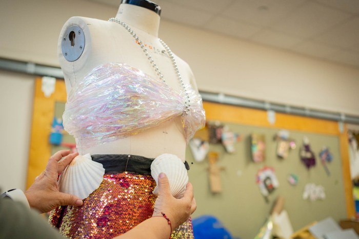 maria canela hands on mermaid parade dress