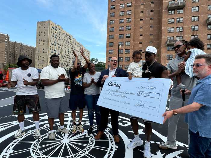 The Coney donated $50,000 to rehab Coney Island Classic Court at Surfside Gardens.