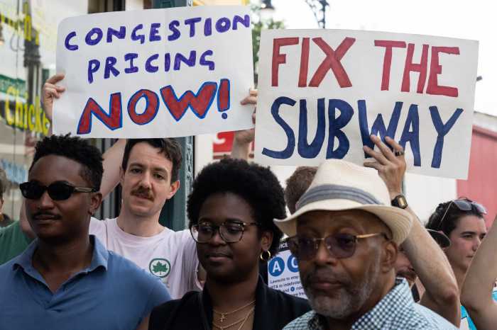 congestion pricing rally signs