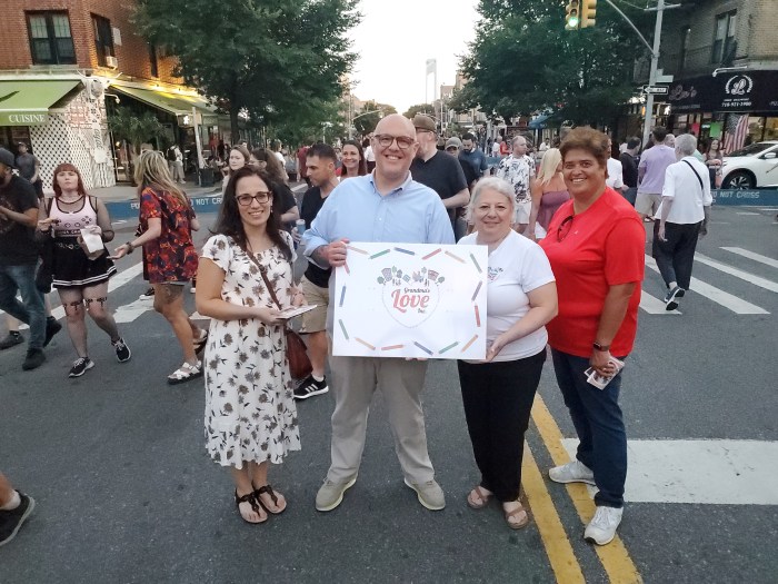 Council Member Justin Brannan, who represents the area, joined in on the outdoor fun.