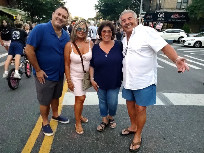 It was all smiles as residents took a walk along the area's popular streets.