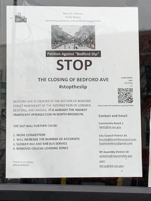 bedford slip sign