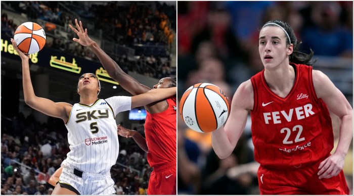 WNBA rookies caitlin clark and angel reese