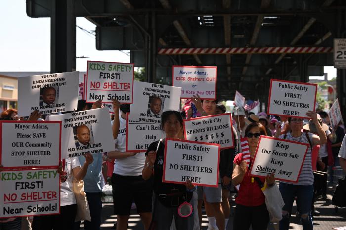 gravesend shelter protest zhuang