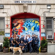 EMS Station 40 in Sunset Park unveiled its new mural honoring EMS workers lost in the line of duty and the community.