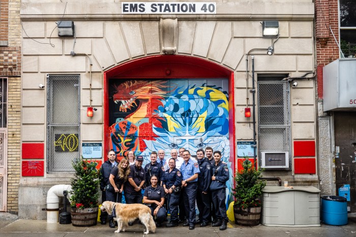EMS Station 40 in Sunset Park unveiled its new mural honoring EMS workers lost in the line of duty and the community.