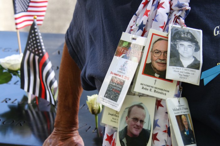 Markow has pinned photos of those lost during the attacks and due to 9/11 illnesses