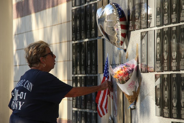Markow by the Brooklyn Wall of Remembrance at Coney Island