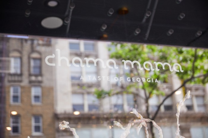 Chama Mama window in Brooklyn Heights