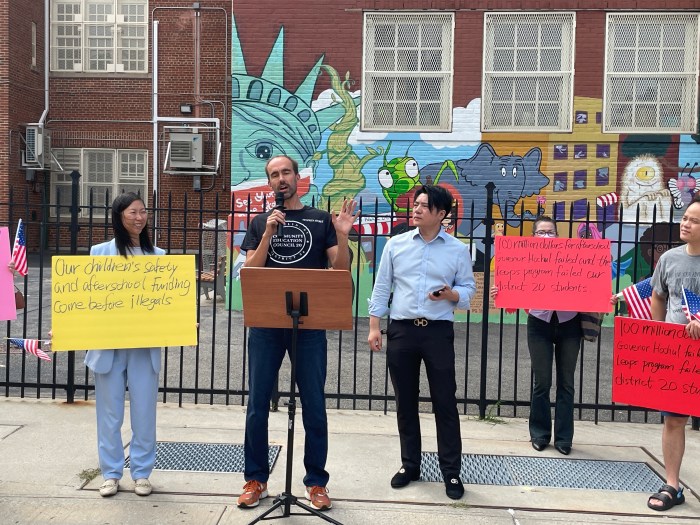 parents at after-school protest