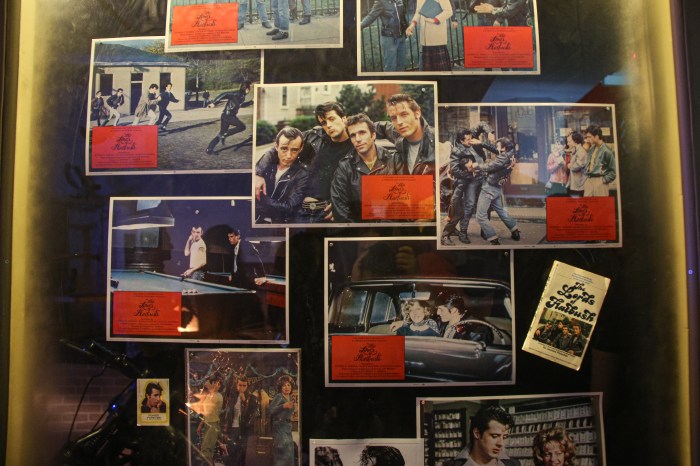 Memorabilia from The Lords of Flatbush, the 1974 cult classic film that captures the rebellious spirit of 1950s Brooklyn, featuring leather jackets, vintage posters, and iconic props from the movie. The film, starring a young Sylvester Stallone and Henry Winkler, remains a beloved homage to the era's greaser culture.