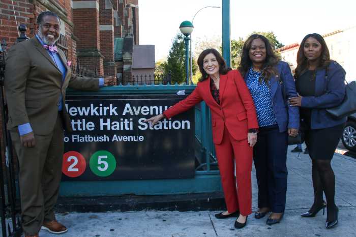 hochul with bichotte hermelyn in little haiti