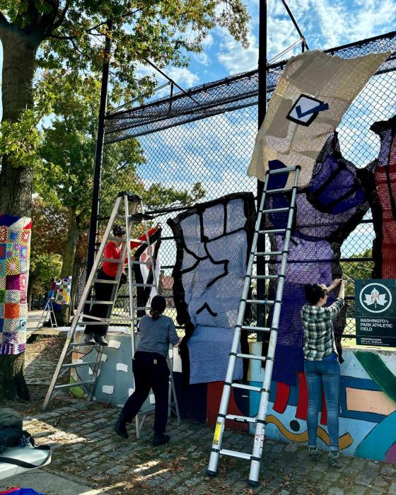 yarn mural gowanus open studios
