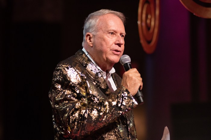 dr. patrick bogen delivers remarks at maimonides pink runway breast cancer event