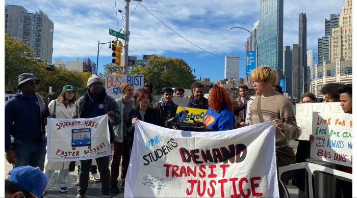 Flatbush Avenue bus lane protest