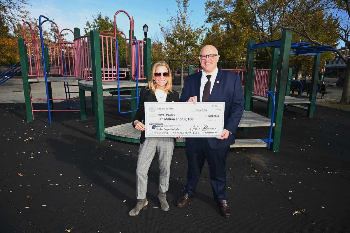 Big checks bring about a big change! Brannan secures funding for renovations of Kaiser Park.