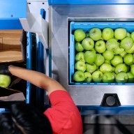 save a lot automated grocery delivery worker