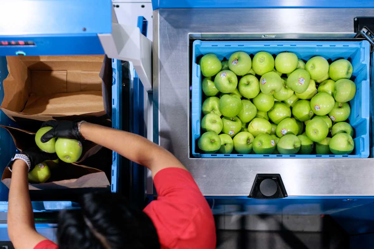 save a lot automated grocery delivery worker