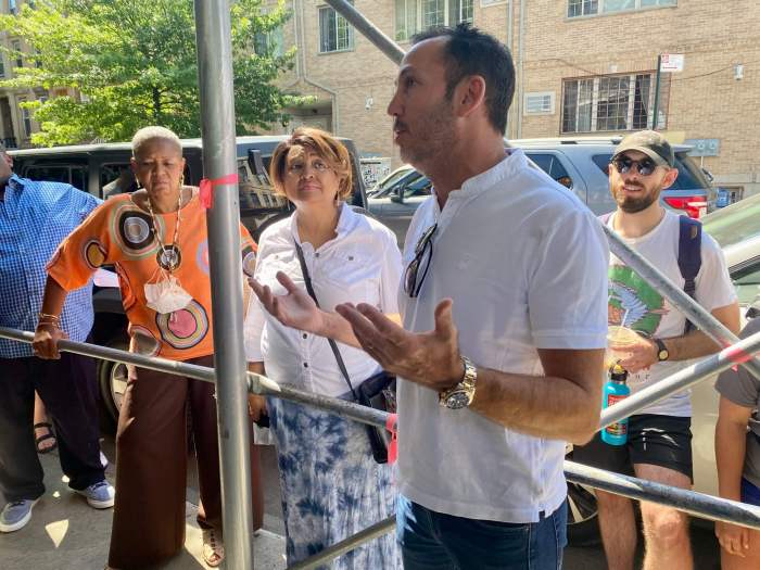developer at dangler mansion rally
