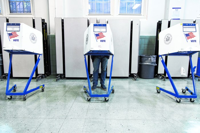 voters in booths voter guide brooklyn