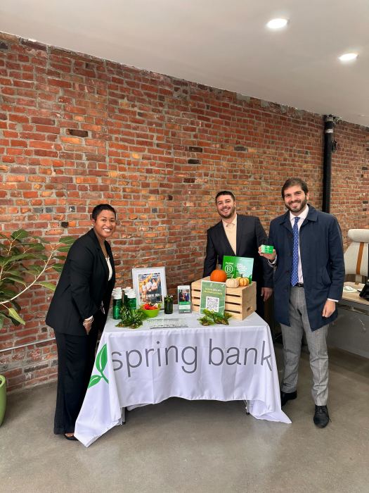 Gounardes and his team celebrate the soft opening of a new Spring Bank location in Red Bank.