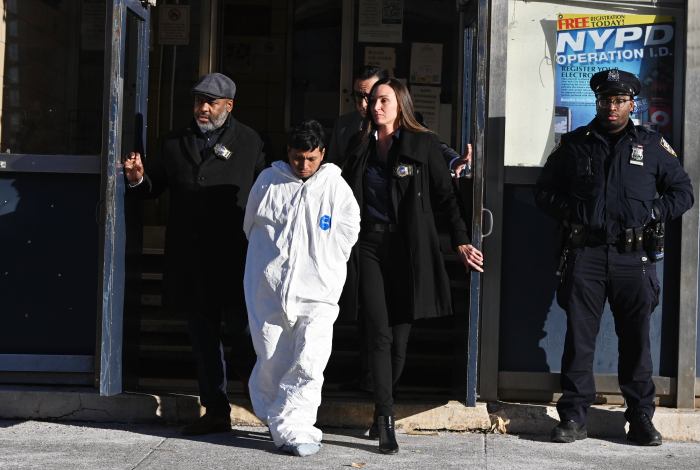 perp walk for subway fire suspect
