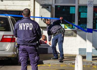 cops at scene of sunset park stabbing