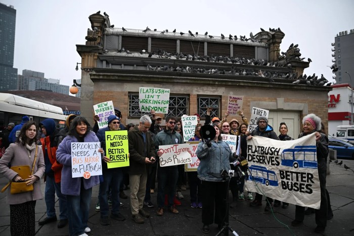 flatbush avenue bus lane rally