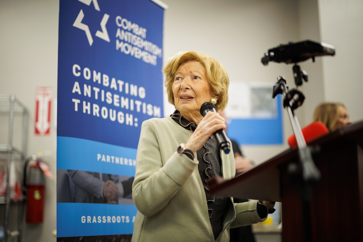 woman at holocaust remembrance event